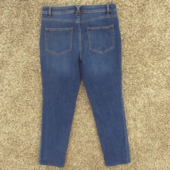 J. Jill Jeans Women's 8 Dark Wash High Rise‎ Straight Leg Stretch Denim - Picture 2 of 8